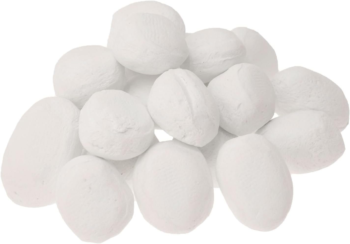 HEKERS Tischfeuer Keramiksteine Set 24teilig, weiß Gel-Kamin (24-St)