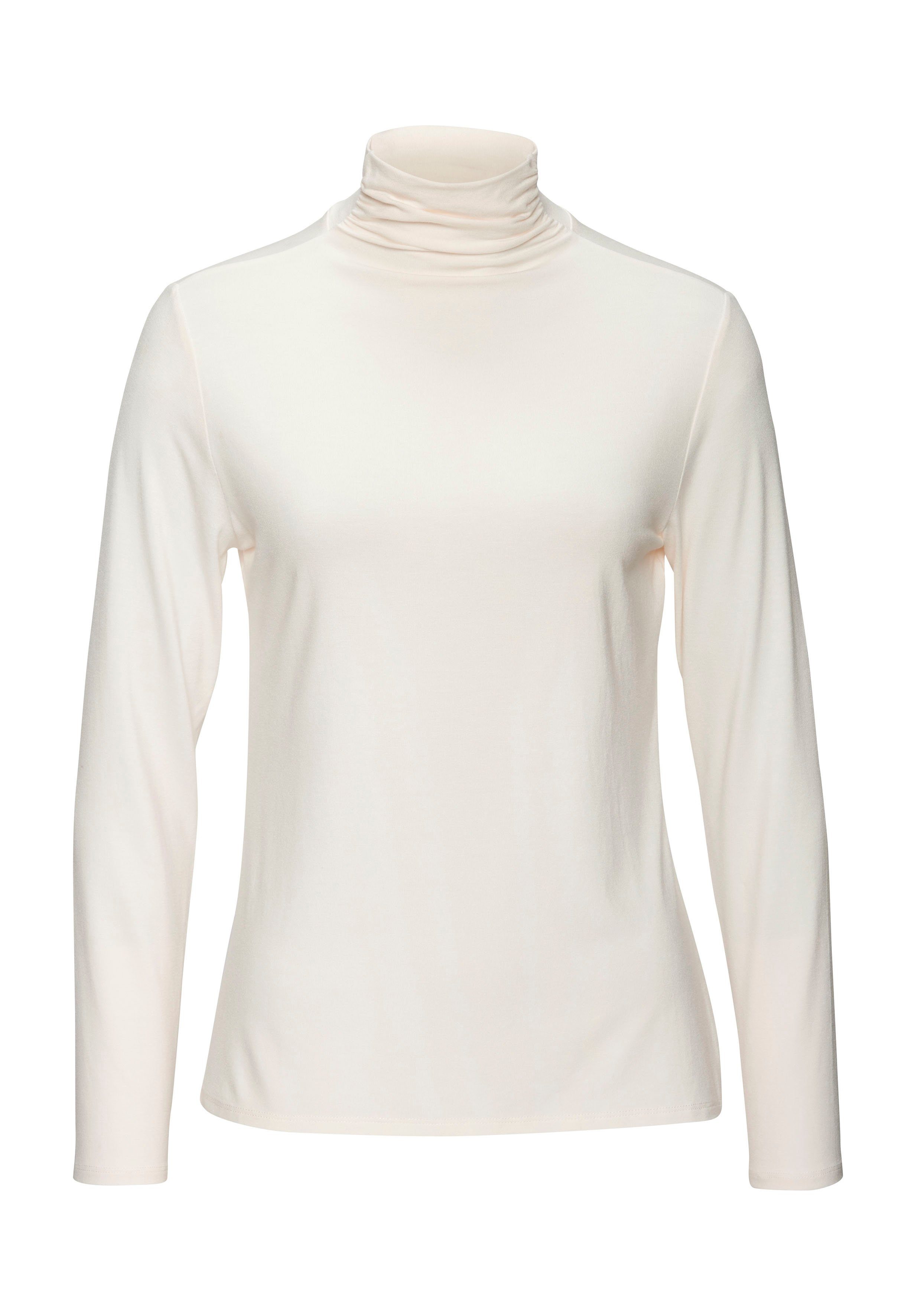 LASCANA Stehkragenshirt "aus weichem Viskose-Stretch" günstig online kaufen