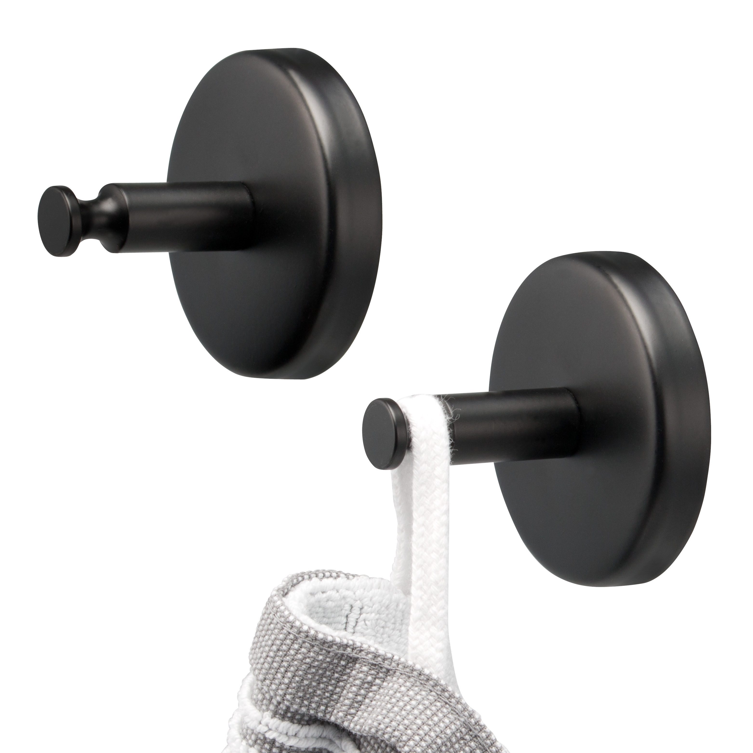 bremermann Handtuchhaken Bad-Serie PIAZZA BLACK - 2er Set, matt schwarz, (2 günstig online kaufen