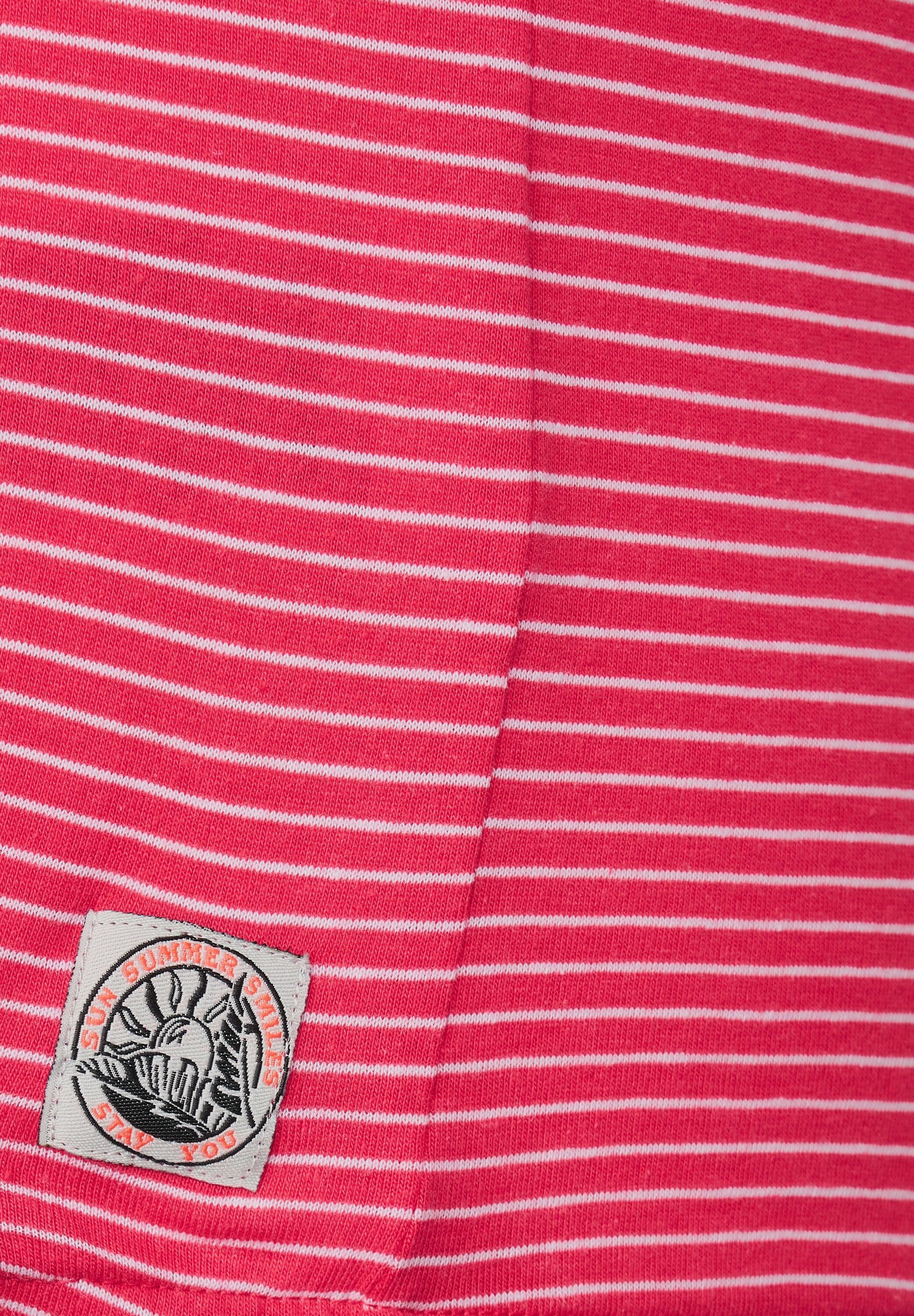 Cecil Rundhalsshirt im strawberry Streifendesign red