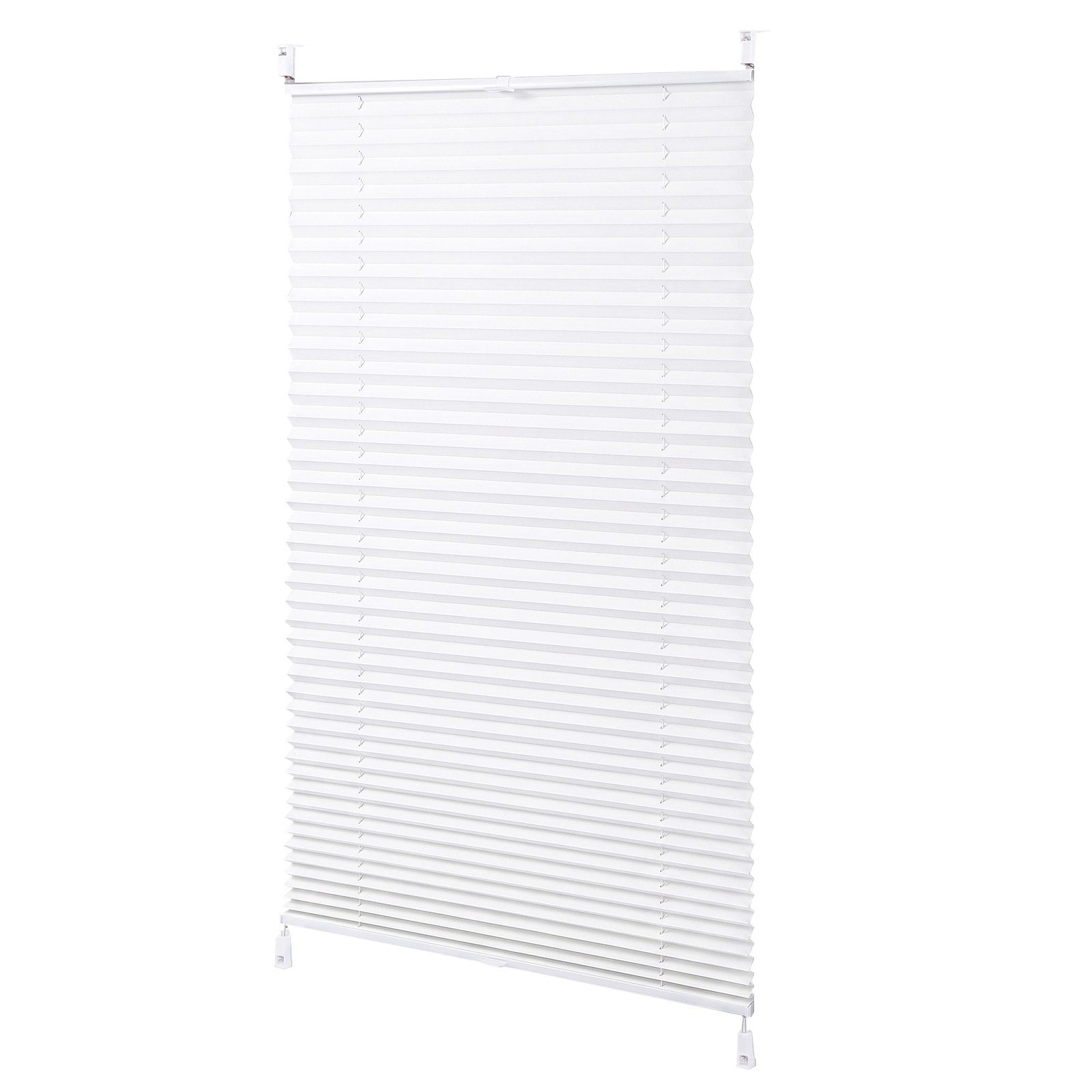 Sekey Plissee Plissee Klemmfix ohne Bohren, extra dichtes Gewebe, blickdicht, Klemmfix Montage ohne Bohren, Klemmfix, blickdicht, extra dichtes Gewebe, Lichtschutz, Weiß, 30x100 cm
