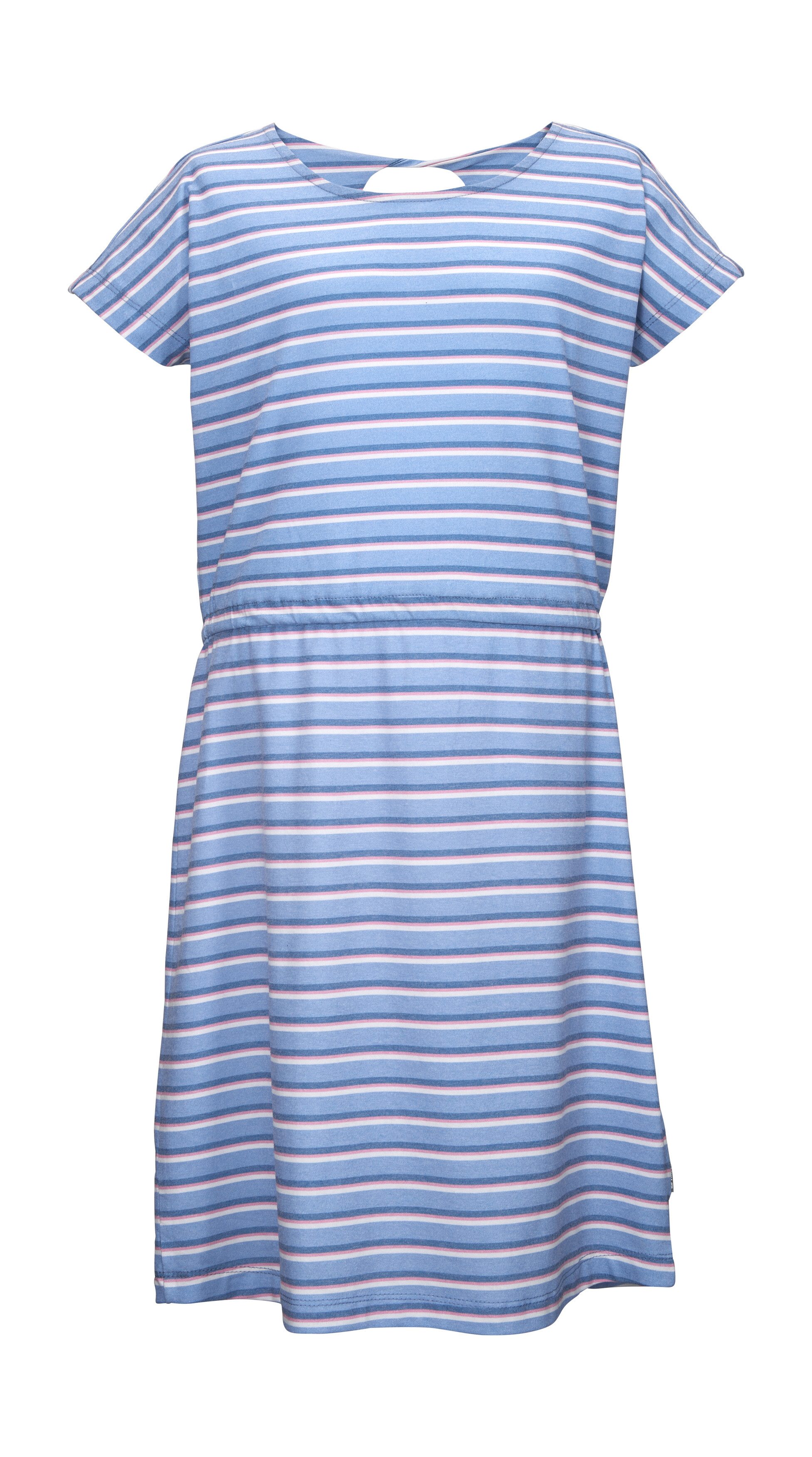 Killtec Sommerkleid KOS 134 GRLS DRSS Gestreiftes Mädchen Sommerkleid, U-Boot-Ausschnitt, Taillen-Abnäher