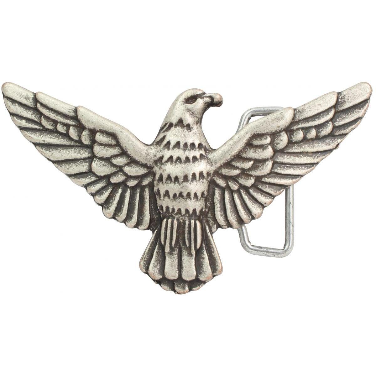 BELTINGER Gürtelschnalle Eagle 4,0 cm - Buckle Wechselschließe Gürtelschließe 40mm - Gürtel bis Altsilber | Gürtelschnallen