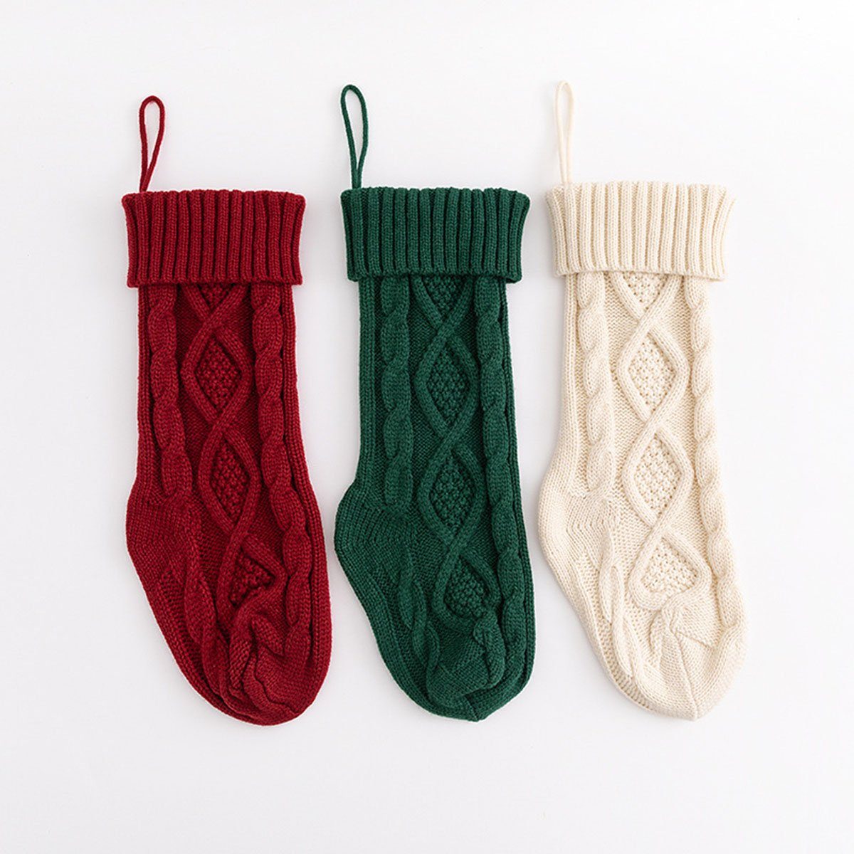 CTGtree Nikolausstiefel 3 (3 Hanging Socks St) Geschenk Weihnachtsstrumpf Tasche