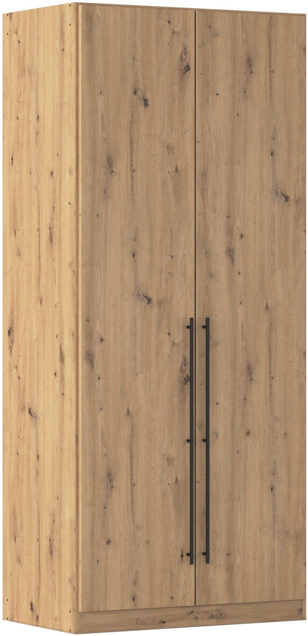 rauch Kleiderschrank Drehtürenschrank Schrank Garderobe Wäscheschrank Schlafzimmer AVOLA (in 3 verschiedenen Ausstattungen BASIC/CLASSIC/PREMIUM) mit hochwertigen Stangengriffen in Schwarz aus Metall MADE IN GERMANY