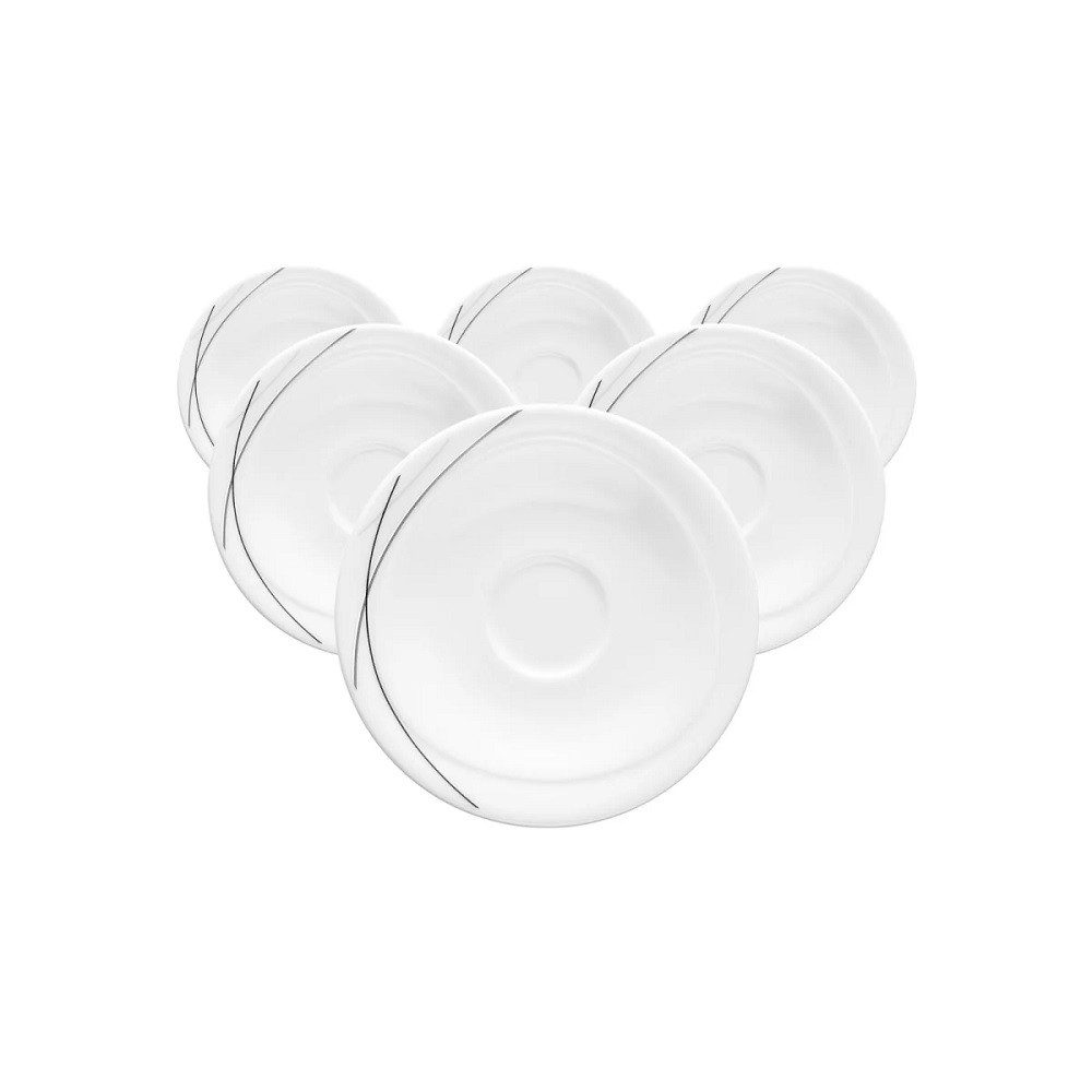 Seltmann Weiden Espressotasse Seltmann Weiden Trio Highline Kombi-Untertasse 13,3 cm 6er Set, Porzellan