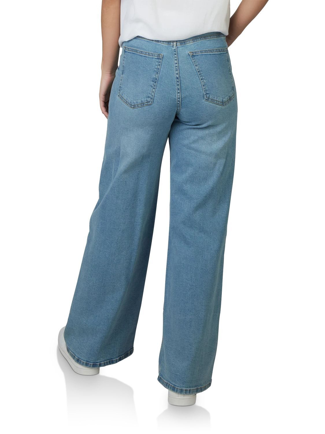 DENIMFY Relax-fit-Jeans Damen Jeanshose DFPaula Wide Leg Fit Denimhose mit Stetch