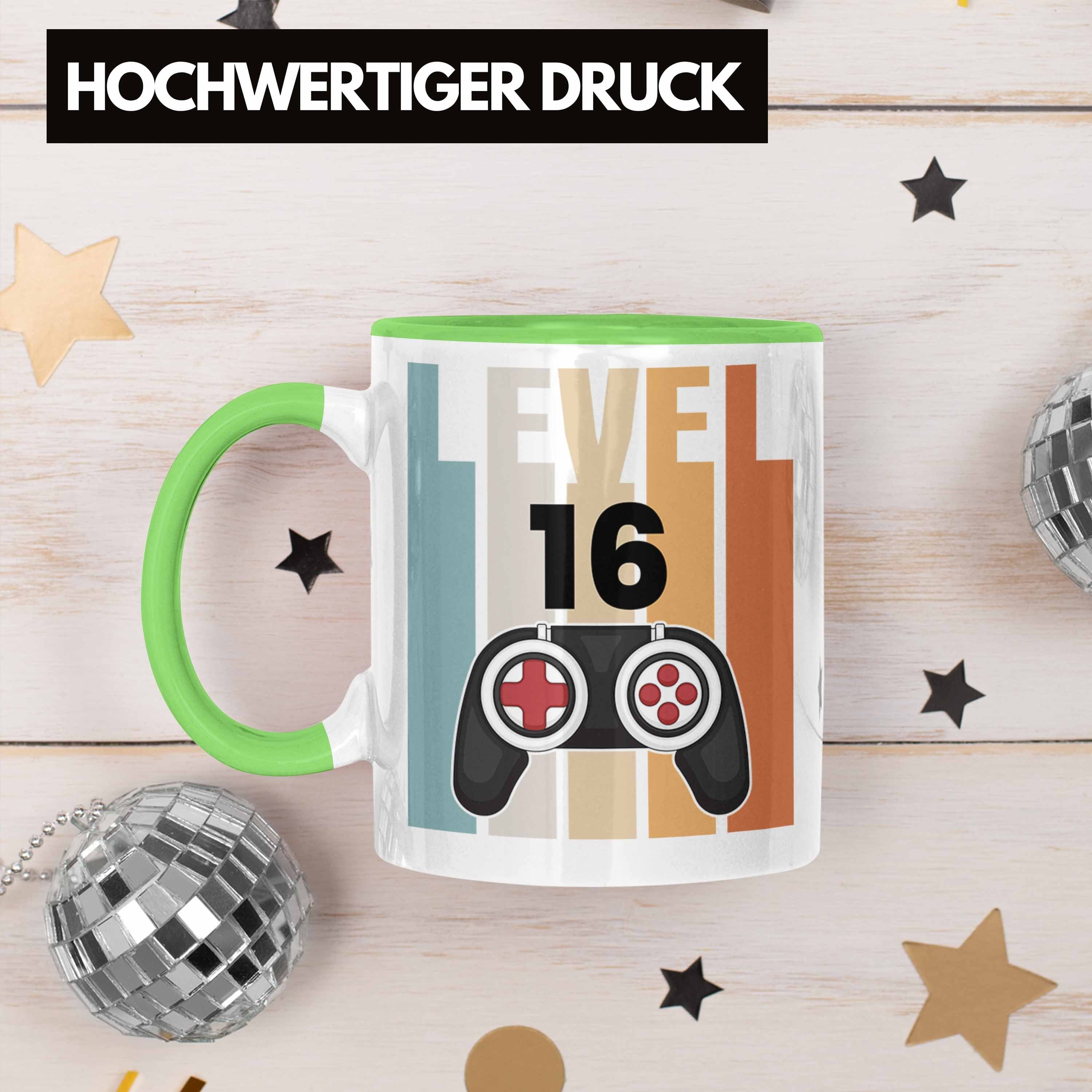 16. Tasse zum Geburtstag Grün - Gamer Geschenkidee Jungs Trendation Jungen Trendation Tasse