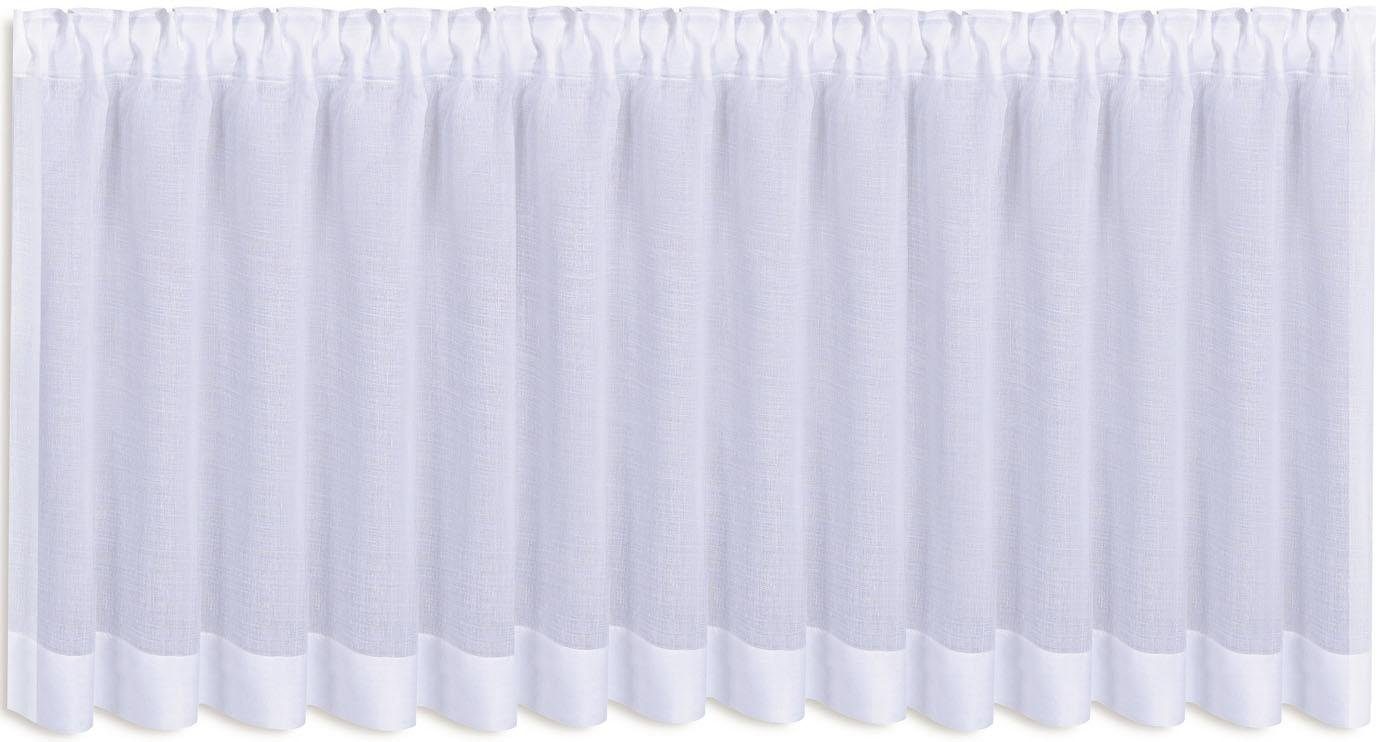 Happy Home Scheibengardine KATHA (1 St), Faltenband, transparent, HxB: 50x205, Webware "Made in Germany"