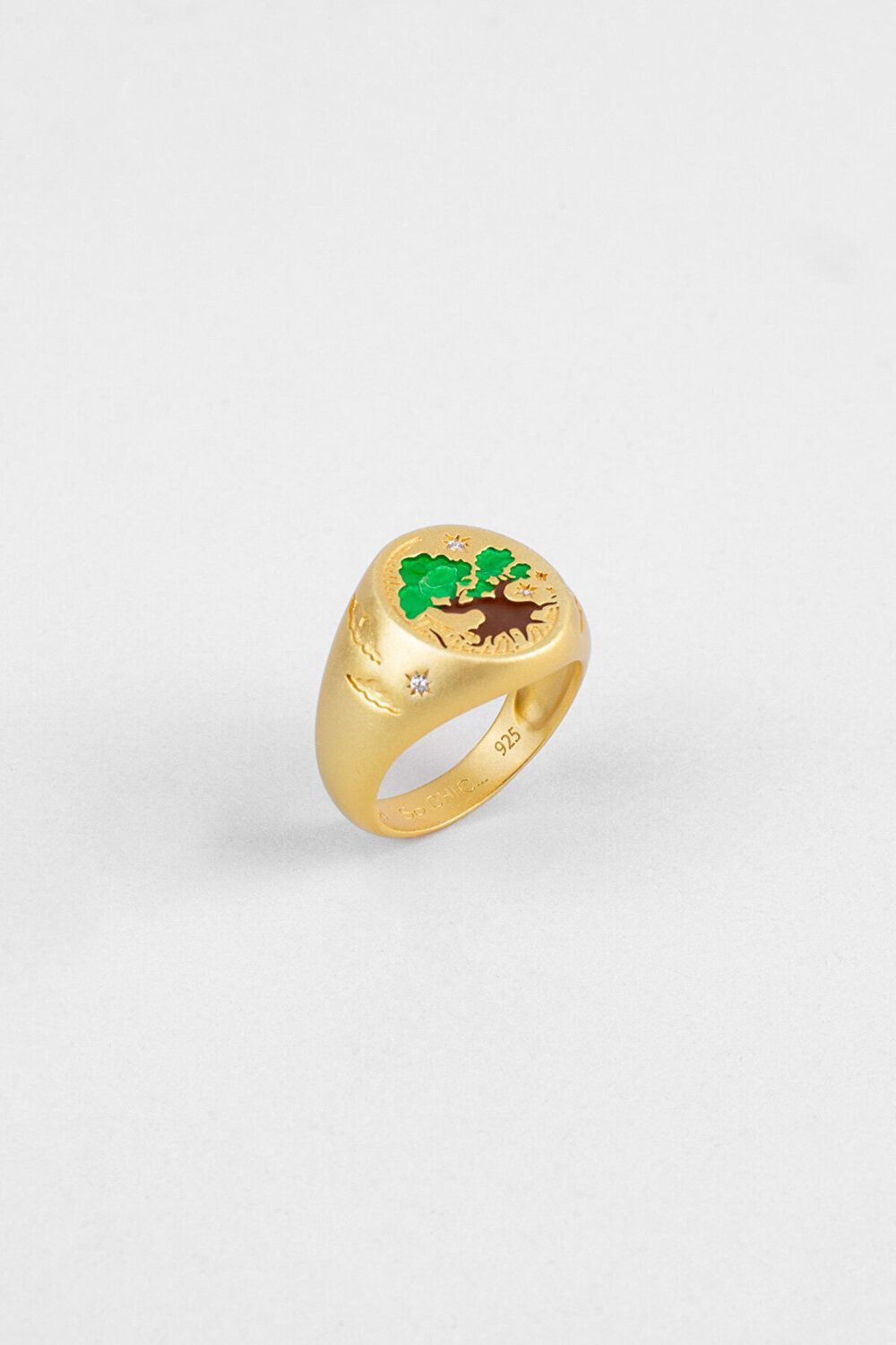 So CHIC... Silberring Love Tree vergoldeter Ring