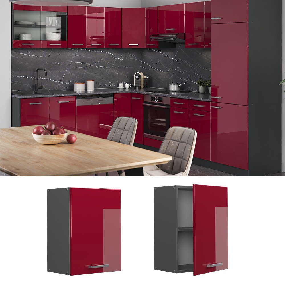 Vicco Hängeschrank R-Line, Bordeaux Hochglanz/Anthrazit, 45 günstig online kaufen
