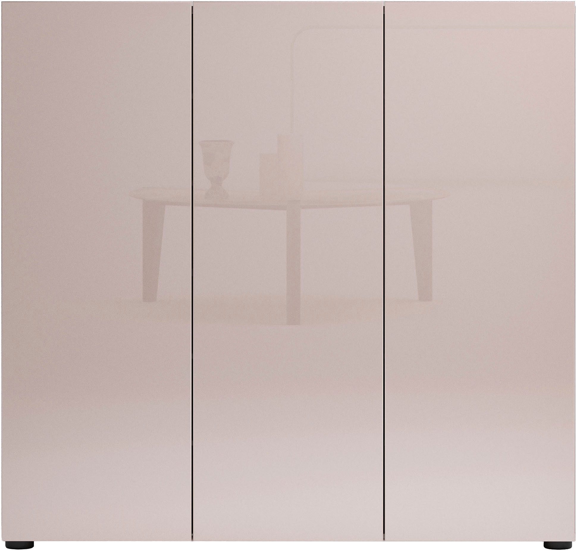 Home affaire Schuhschrank MISTER- Schuhregal, Made in Italy, 12 Fächer, 10 Einlegeböden Breite 120 cm, höhe 114 cm, komplett Hochglanz lackiert – Bild 4 von 5