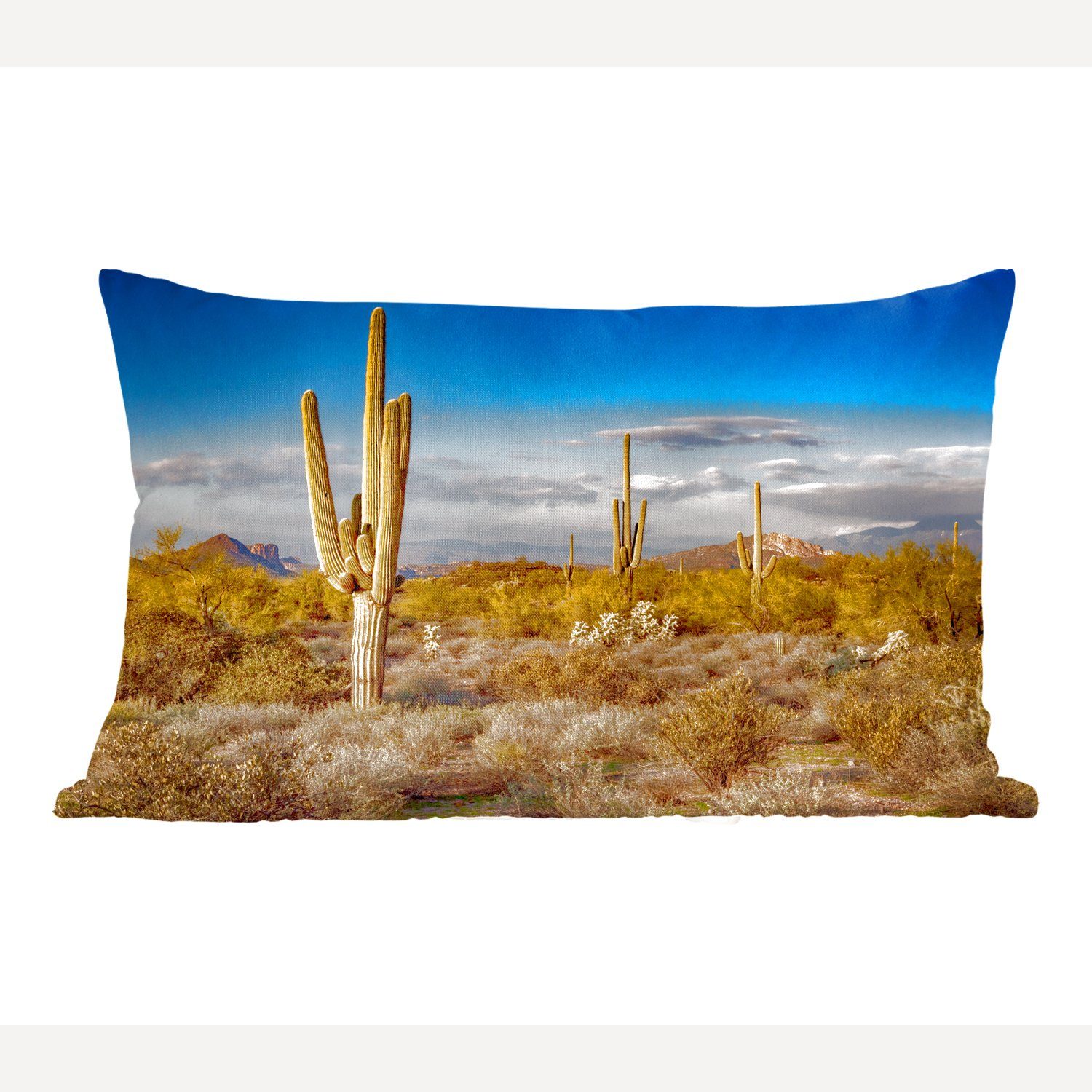 MuchoWow Dekokissen Kaktus bei Sonnenuntergang in Arizona, Wohzimmer Dekoration, Zierkissen, Dekokissen mit Füllung, Schlafzimmer