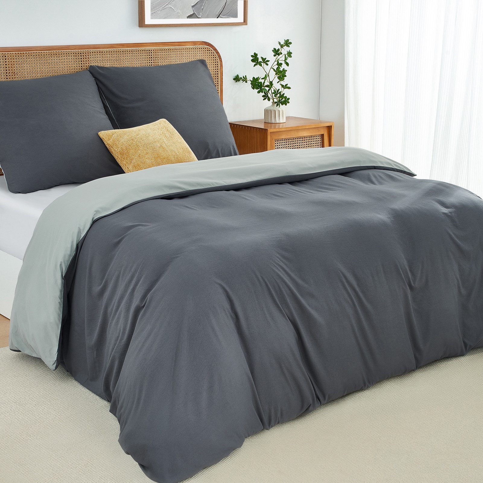 Topfinel Bettwäsche 135x200cm, Seersucker Bettwäsche-Sets, bügelfrei, aller günstig online kaufen