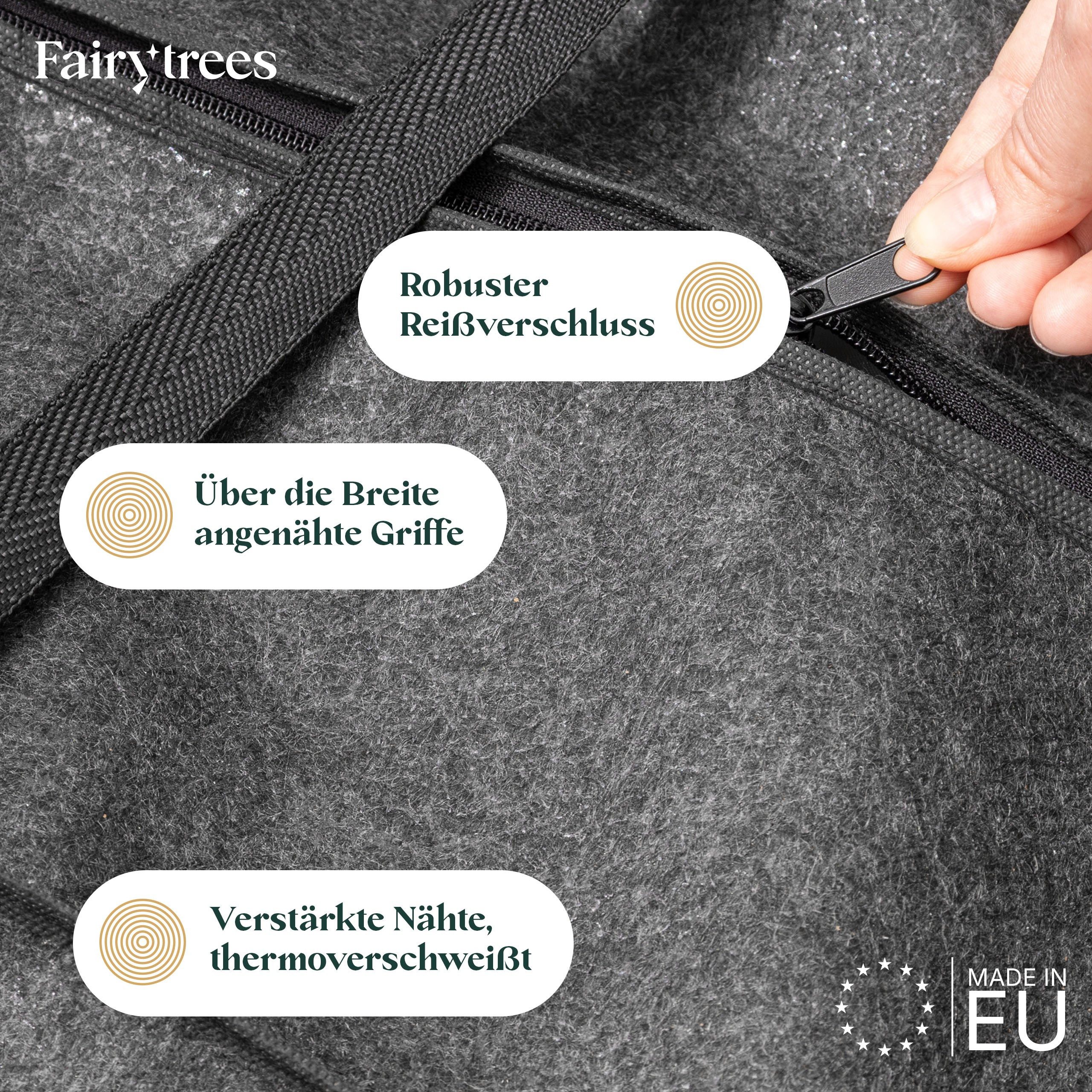 Fairytrees Künstlicher Weihnachtsbaum Tasche für künstlichen Weihnachtsbaum Aufbewahrung 100x30x30cm