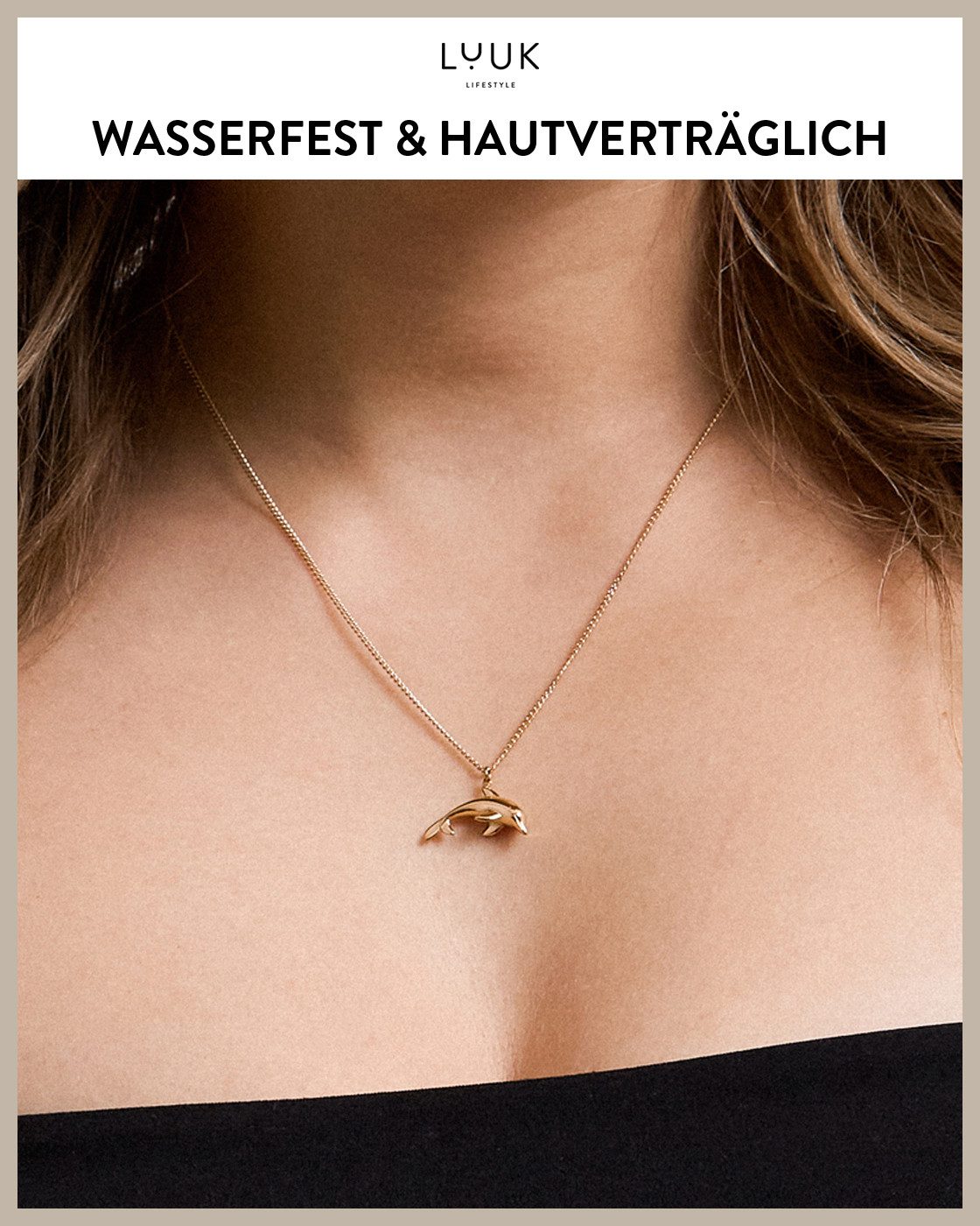 LUUK LIFESTYLE Kette mit Anhänger Delfin, günstig online kaufen
