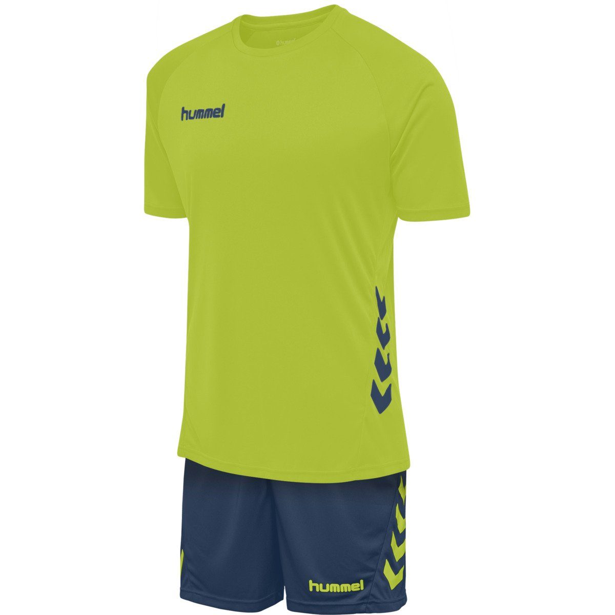 hummel T-Shirt Promo Duo Trikotset Jr. (Duo Set, 1x Short 1x Trikot) LIME PUNCH/DARK DENIM