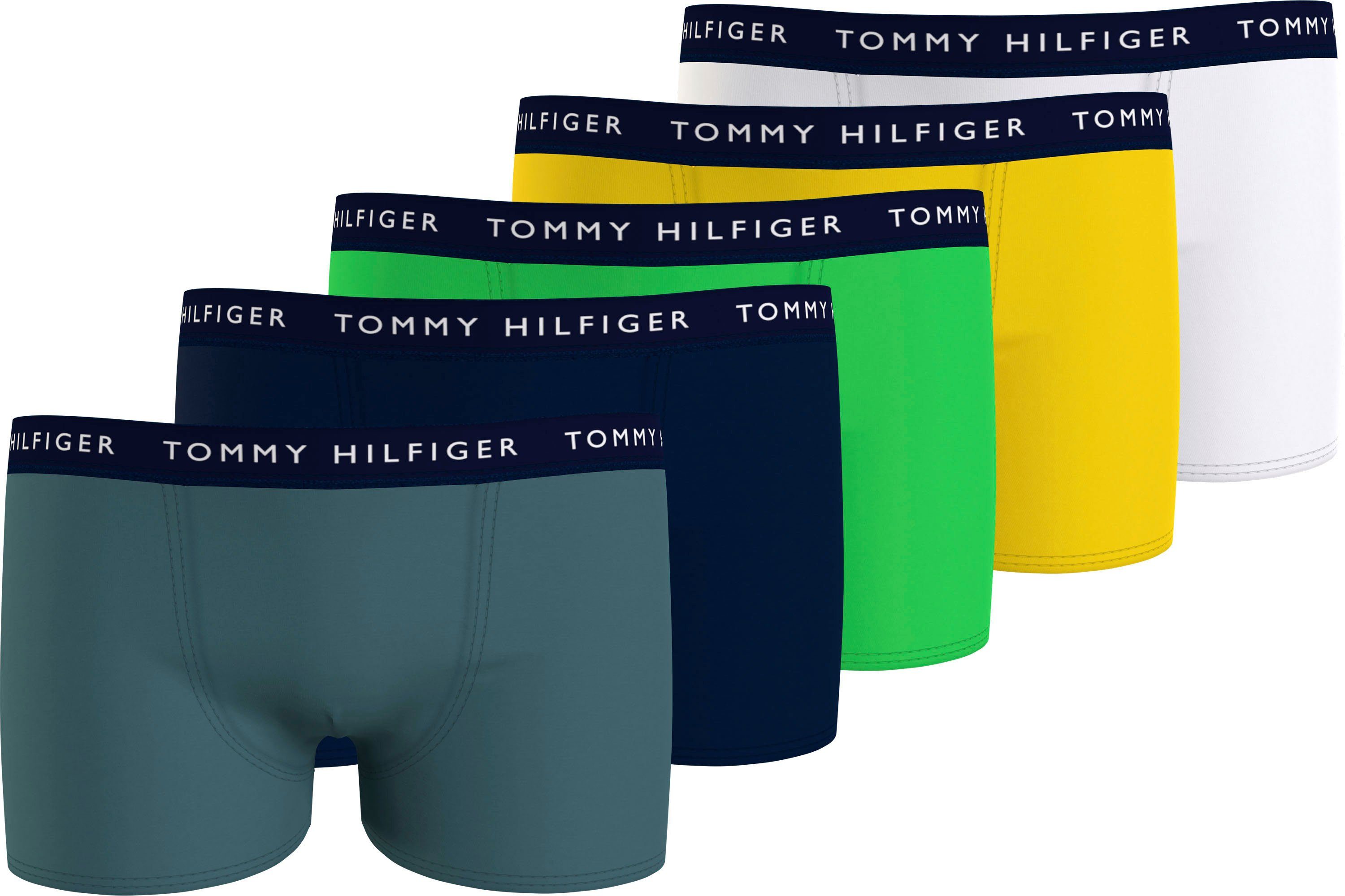 (Packung, Underwear TRUNK Trunk Hilfiger Tommy 5er-Pack) Markenlabel 5P Hilfiger Tommy 5-St., mit