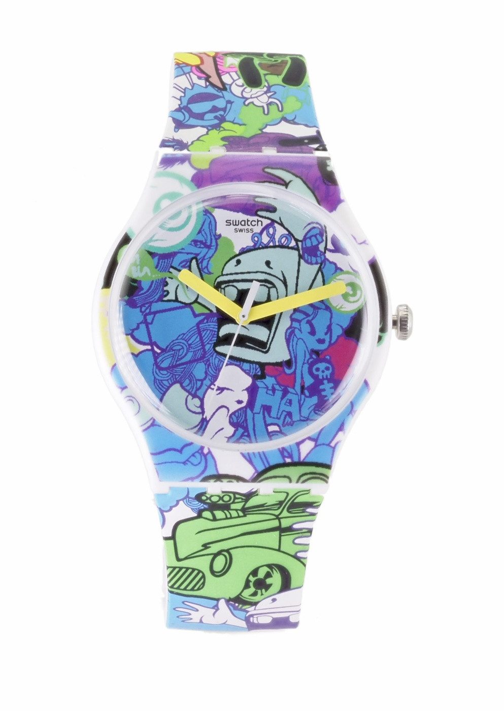 Swatch Quarzuhr Swatch Herren Quarz Uhr SUOW133 WALL PAINT X63