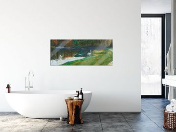 Pixxprint Glasbild Wassily Kandinsky - Blaues Bild, Wassily Kandinsky - Blaues Bild (1 St), Glasbild aus Echtglas, inkl. Aufhängungen und Abstandshalter