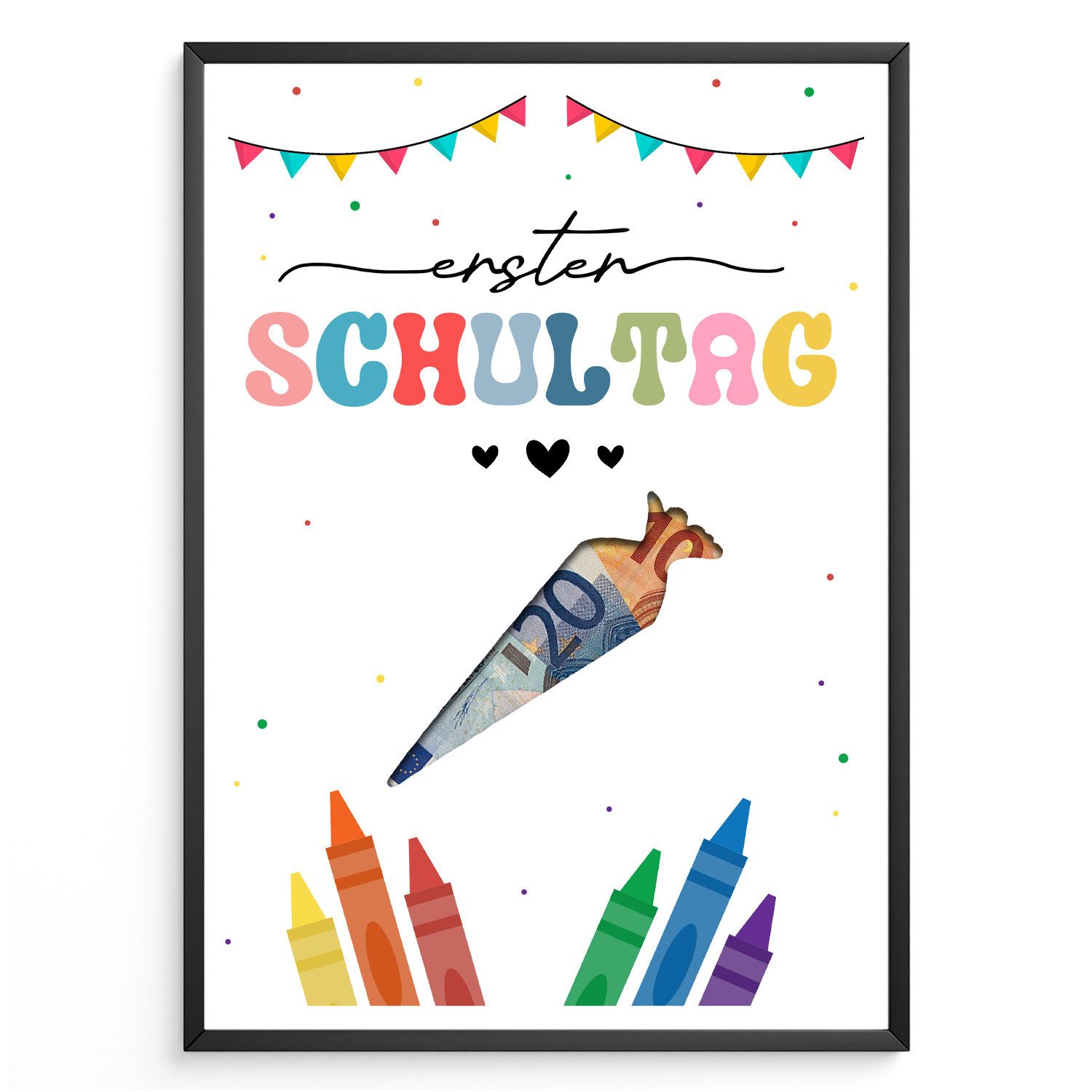 Tigerlino Poster Erster Schultag Geschenk Schulanfang Erstklässler Einschulung
