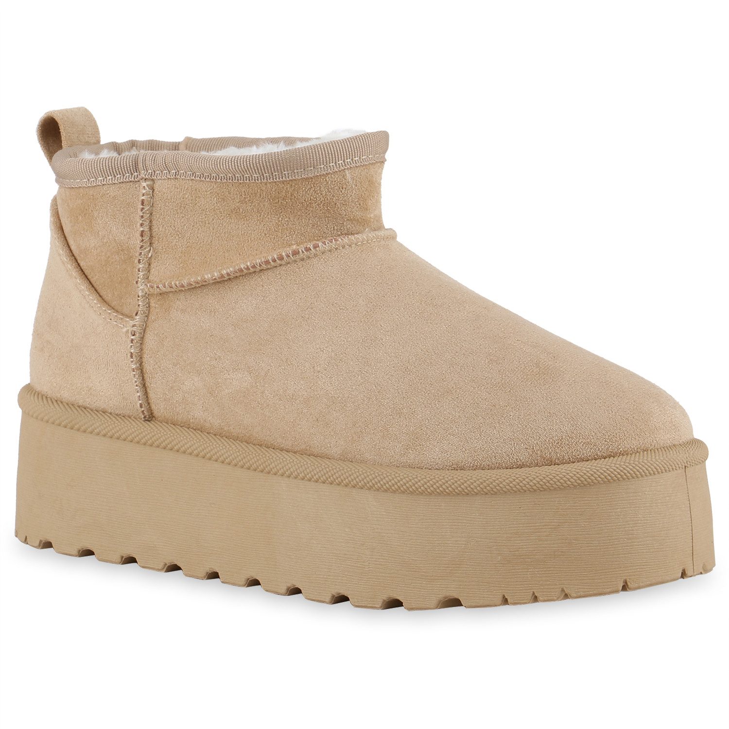VAN HILL 841492 Winterstiefelette Damen Warm Gefütterte Winter Boots Stiefeletten Bequeme