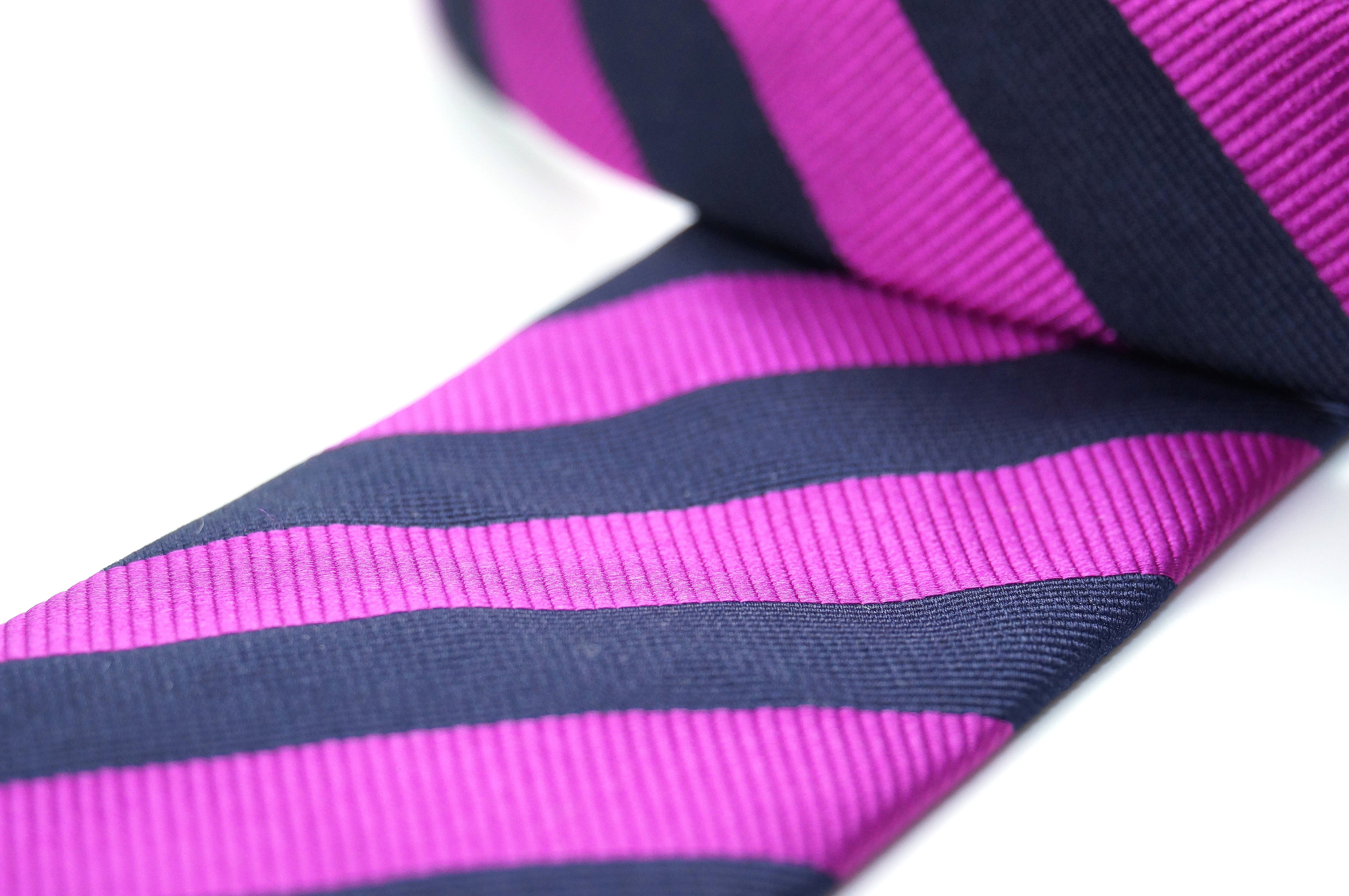 gestreift, Italy Violett-Schwarz in Chiccheria Krawatte Seide, Brand Made aus