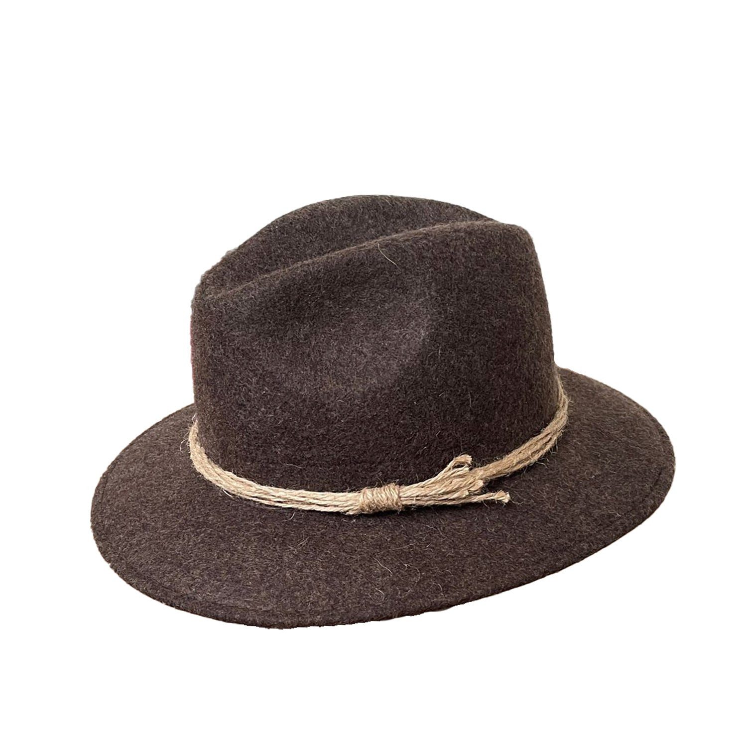 Outbacker Fedora Outbacker Wollfilzhut Felix rollbar wasserabweisend wasserabweisend, schmutzunempfindlich, knautschbar