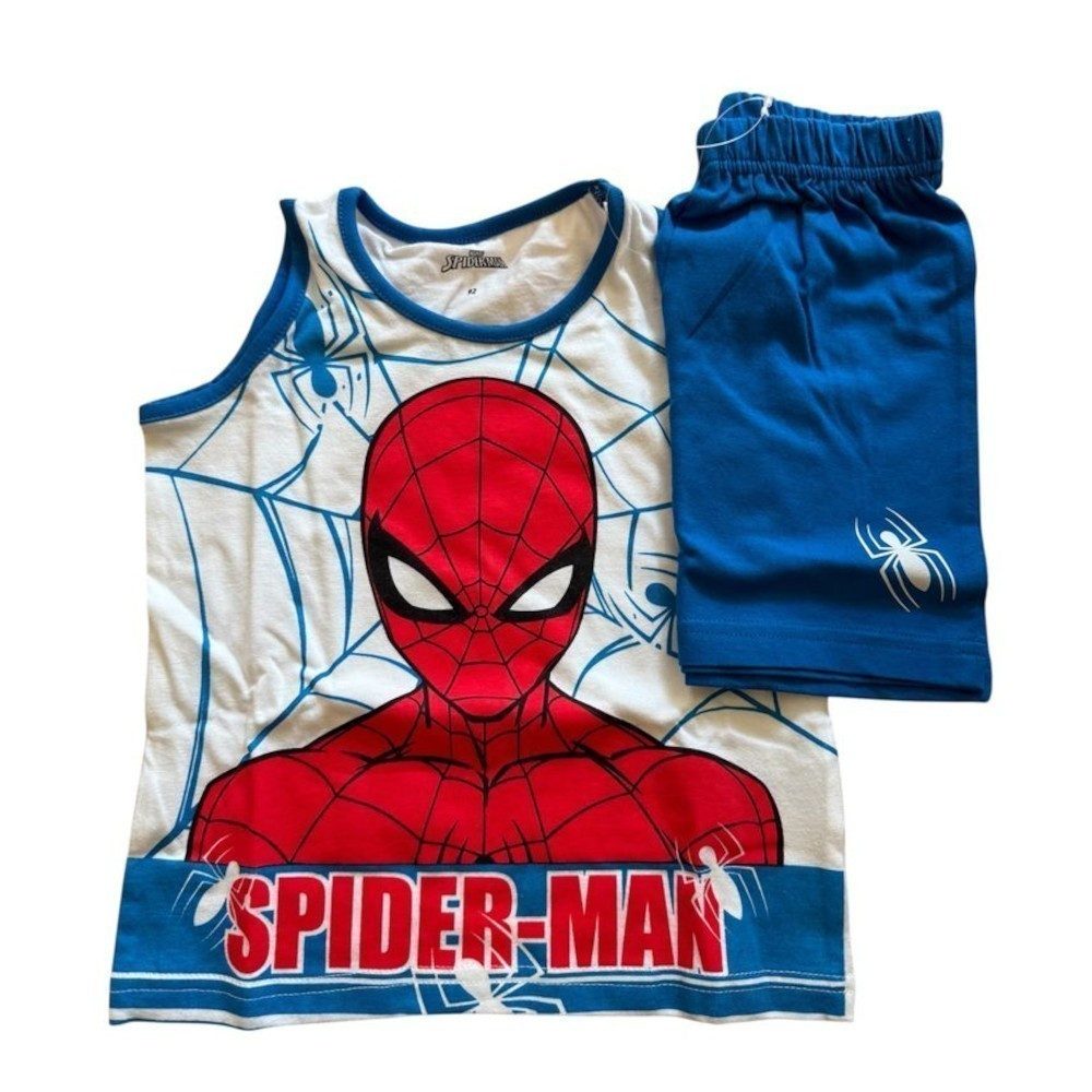 Spiderman Pyjama Kurzer Jungen-Pyjama "Spiderman", hellblau oder dunkelblau, Gr. (Set, 2 tlg., Set bestehend aus Oberteil und Hose)