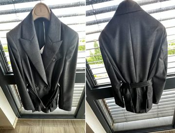 BRUNELLO CUCINELLI Jackenblazer BRUNELLO CUCINELLI BELTED UTILITY JACKET COAT Mantel Blazer Jacke Suit