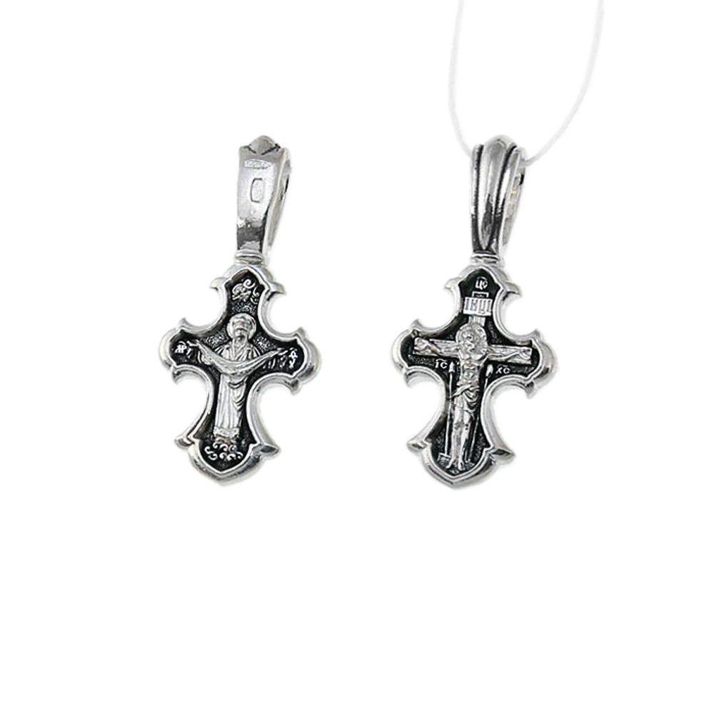 Kreuzanhänger Kreuz 925 NKlaus Orthodoxe Sterling Anhänger Russi Silber