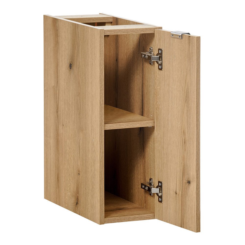 Lomadox Badkommode NEWPORT-56-OAK, 20cm, in Eiche, Metallgriffe