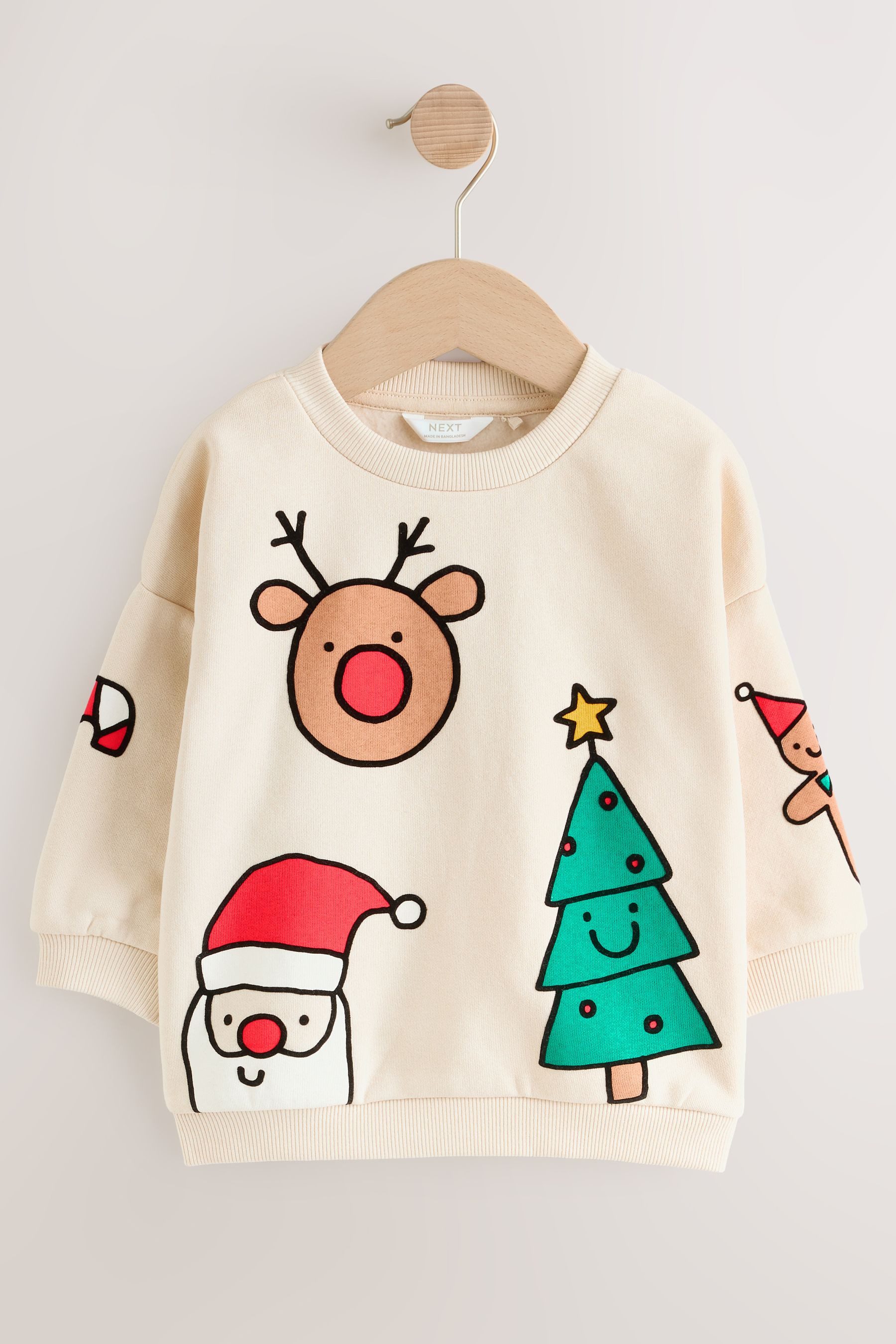 Sweater Weihnachtspullover mit Rundhalsausschnitt