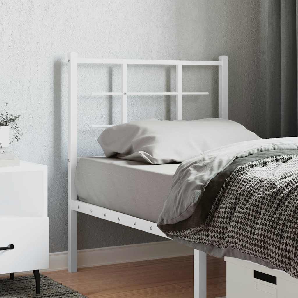vidaXL Bett Ersatz-Kopfteil Metall Weiß 75 cm (1-tlg)