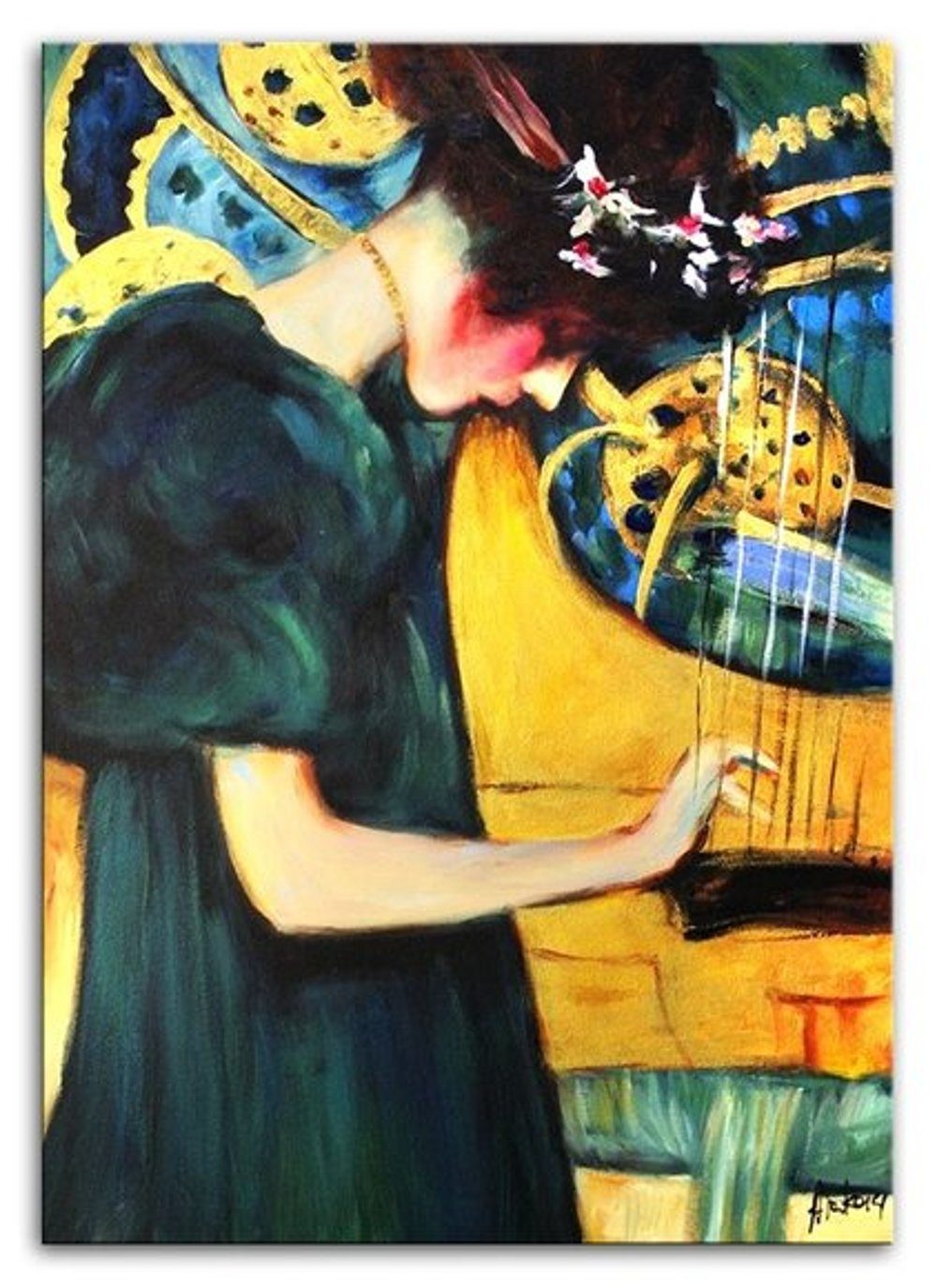 »G01577«, Unikat, handgearbeitet ein jedes Bild Klimt Gemälde JVmoebel Gustav