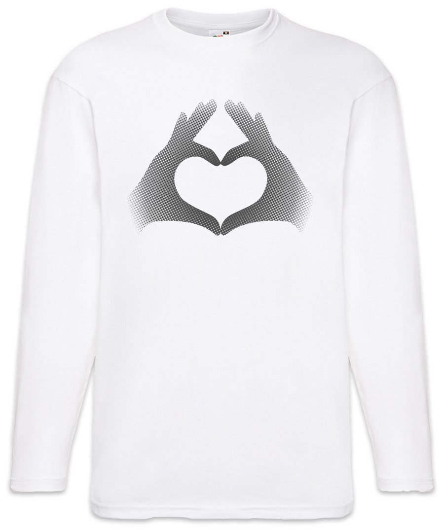Langarmshirt Finger Heart Langarm T-Shirt Herz Liebe Love Friendzone New Engaged