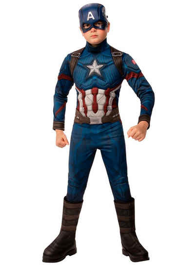 Rubie´s Kostüm Avengers Endgame - Captain America Kostüm für Kind, Hochwertiges Superheldenkostüm im Look des finalen Avengers-Films
