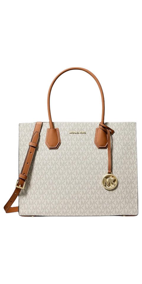 MICHAEL KORS Handtasche Michael Kors Shopper Mercer Large Vanilla mit Logo Handtasche