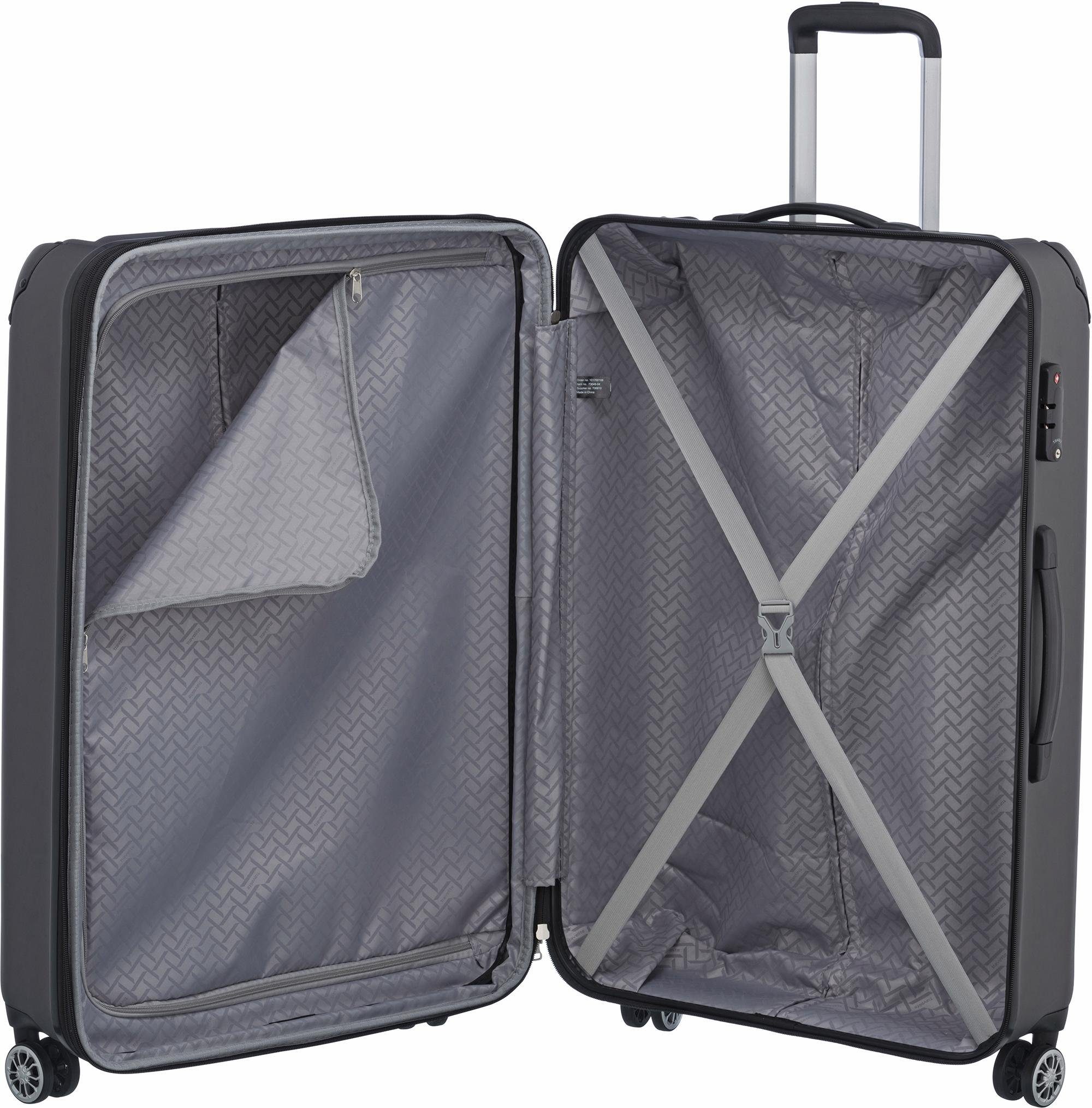 travelite Trolley CITY erweiterbarem Rollen, Volumen L, 4 mit 4w anthrazit Trolley