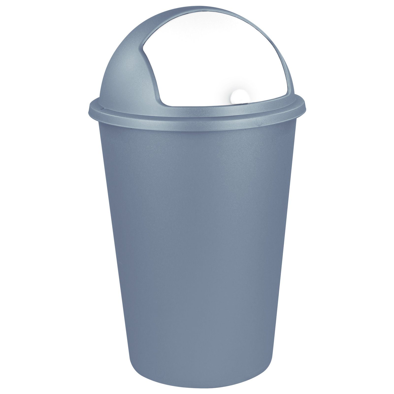 Koopman Mülleimer Abfalleimer 50L mit Farbauswahl, Müllsammler Mülltonne Müllbehälter Papierkorb Büro Küche Bad Rauchblau