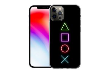 MuchoWow Handyhülle Gaming - Neon - Konsole - Schwarz - Controller - Gaming, Handyhülle Apple iPhone 13 Pro, Smartphone-Bumper, Print, Handy