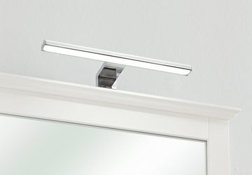 Saphir Badmöbel-Set Quickset 928 2-teilig, Waschbeckenunterschrank mit LED-Spiegel, (3-St), Waschplatz 60 cm breit, 2 Türen, Weiß Glanz, Knopf-Griffe, Bad-Set