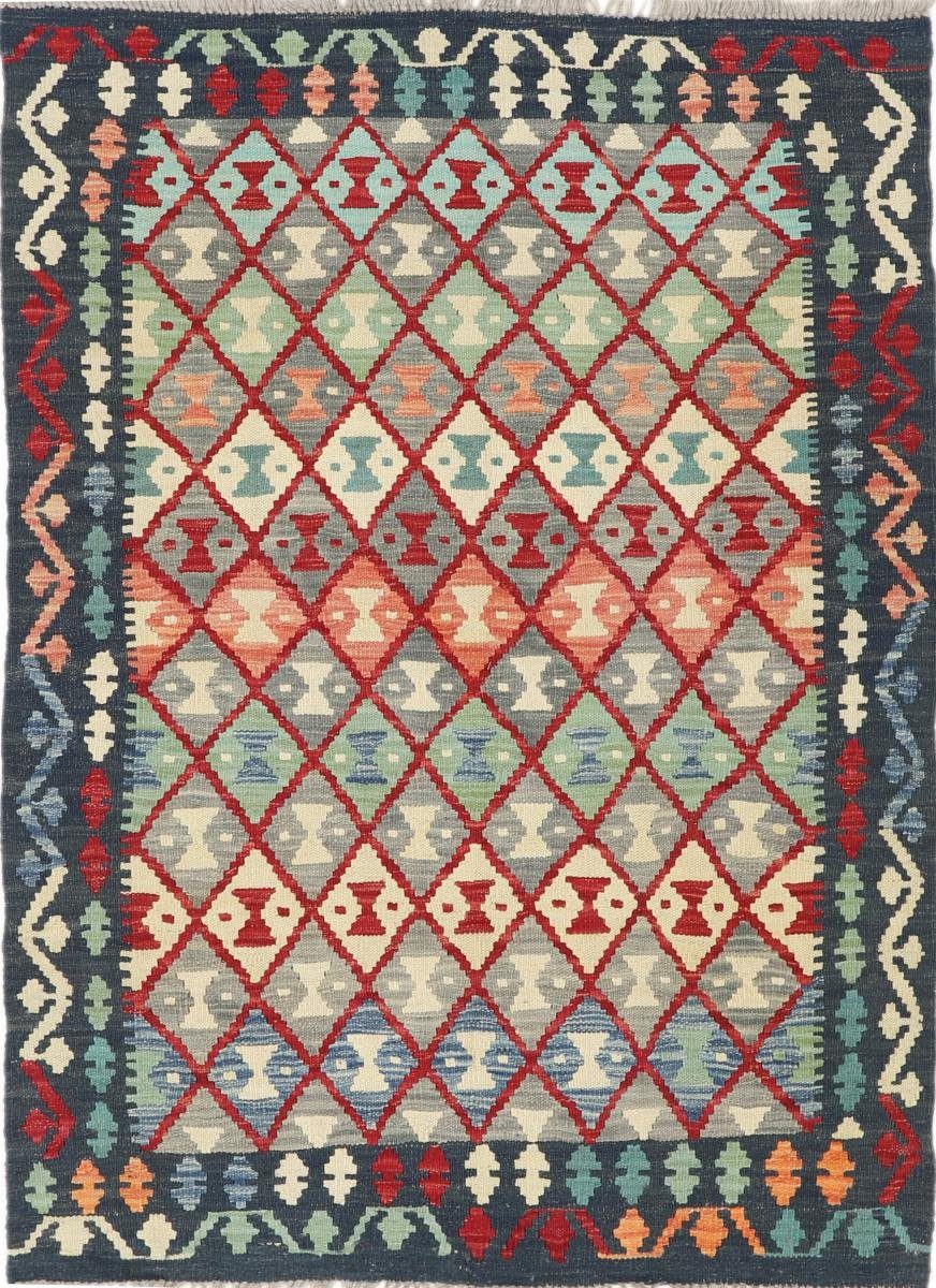 Orientteppich Kelim Afghan Heritage 104x141 Handgewebter Moderner Orientteppich, Nain Trading, rechteckig, Höhe: 3 mm