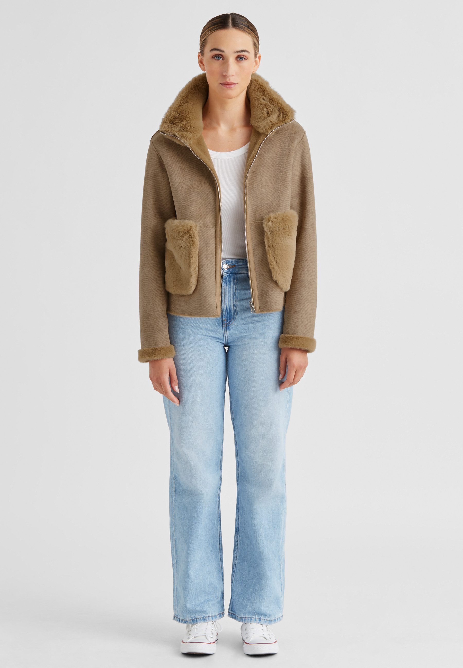 Milestone Wendejacke MSMinu aus Kunstpelz gebondet mit Velours in Lamfell-O günstig online kaufen