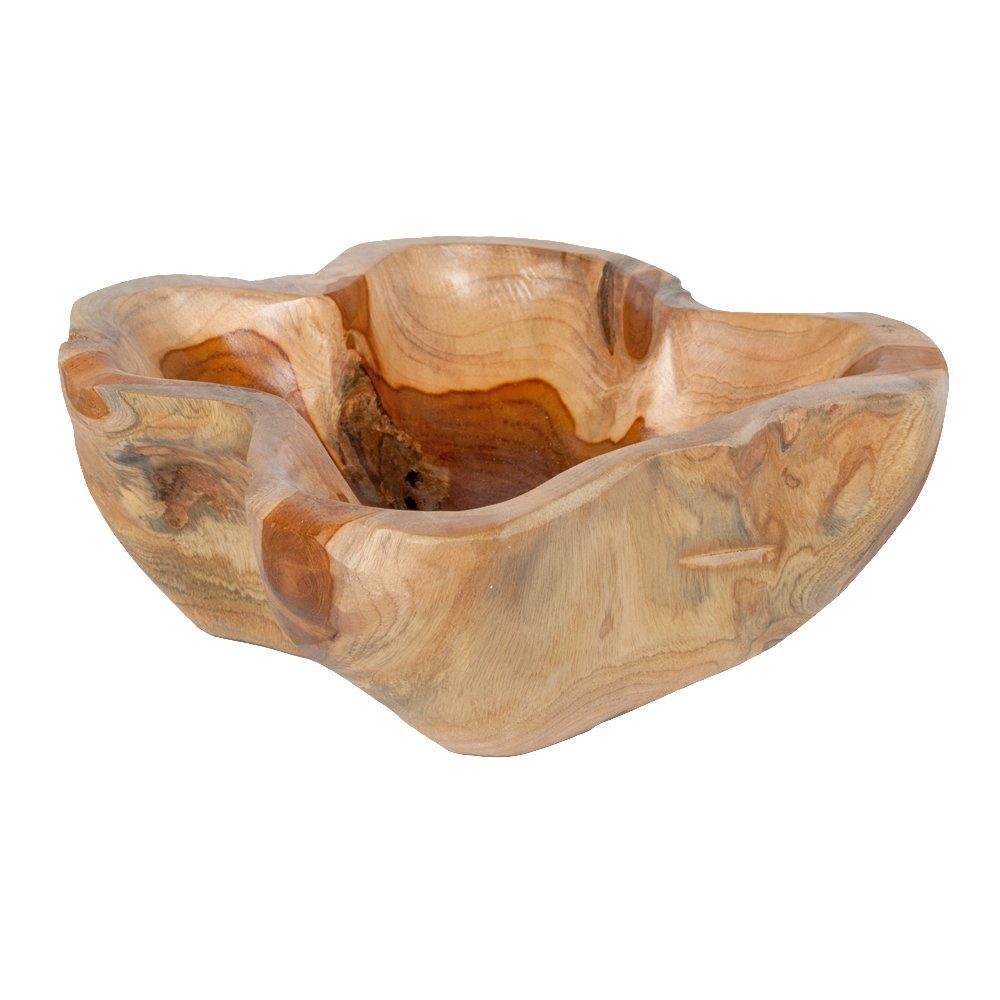 LebensWohnArt Dekoschale Teak Schale DEEP BOWL Natural