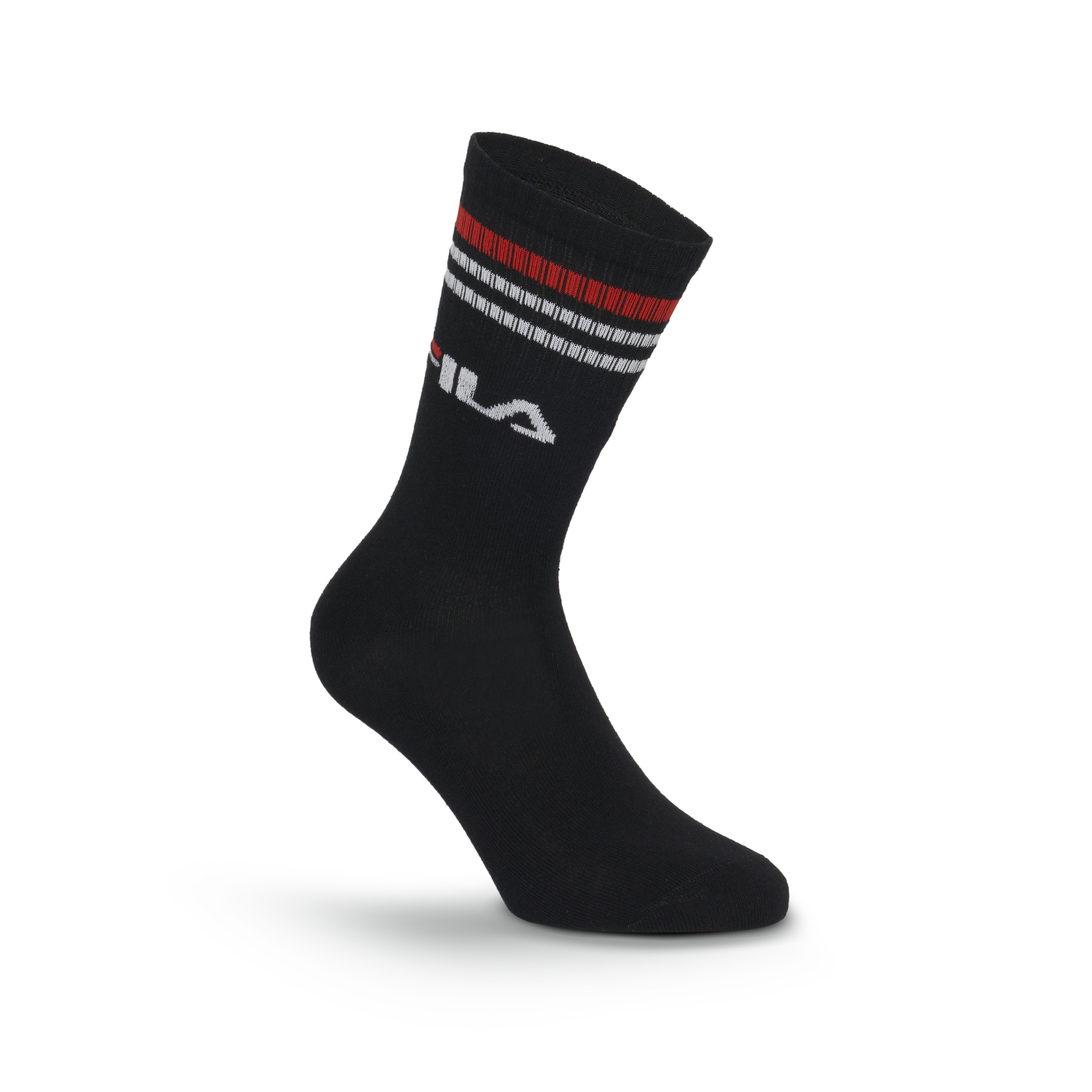 Fila Socken (3 Paar) breites Rippenbündchen, Logoschriftzug, Cotton-Mix