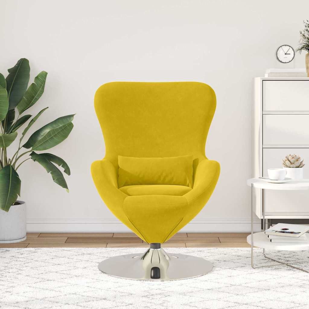 vidaXL Sessel Eiersessel Gelb Samt (1-St)
