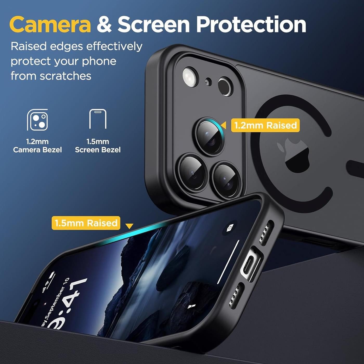 CoolGadget Handyhülle Magnet-Hülle für iPhone 17 Pro Schutzhülle magnetisch 6,3 Zoll, Hülle Matt Stoßfest kompatibel mit Magsafe Zubehör Kameraschutz Case