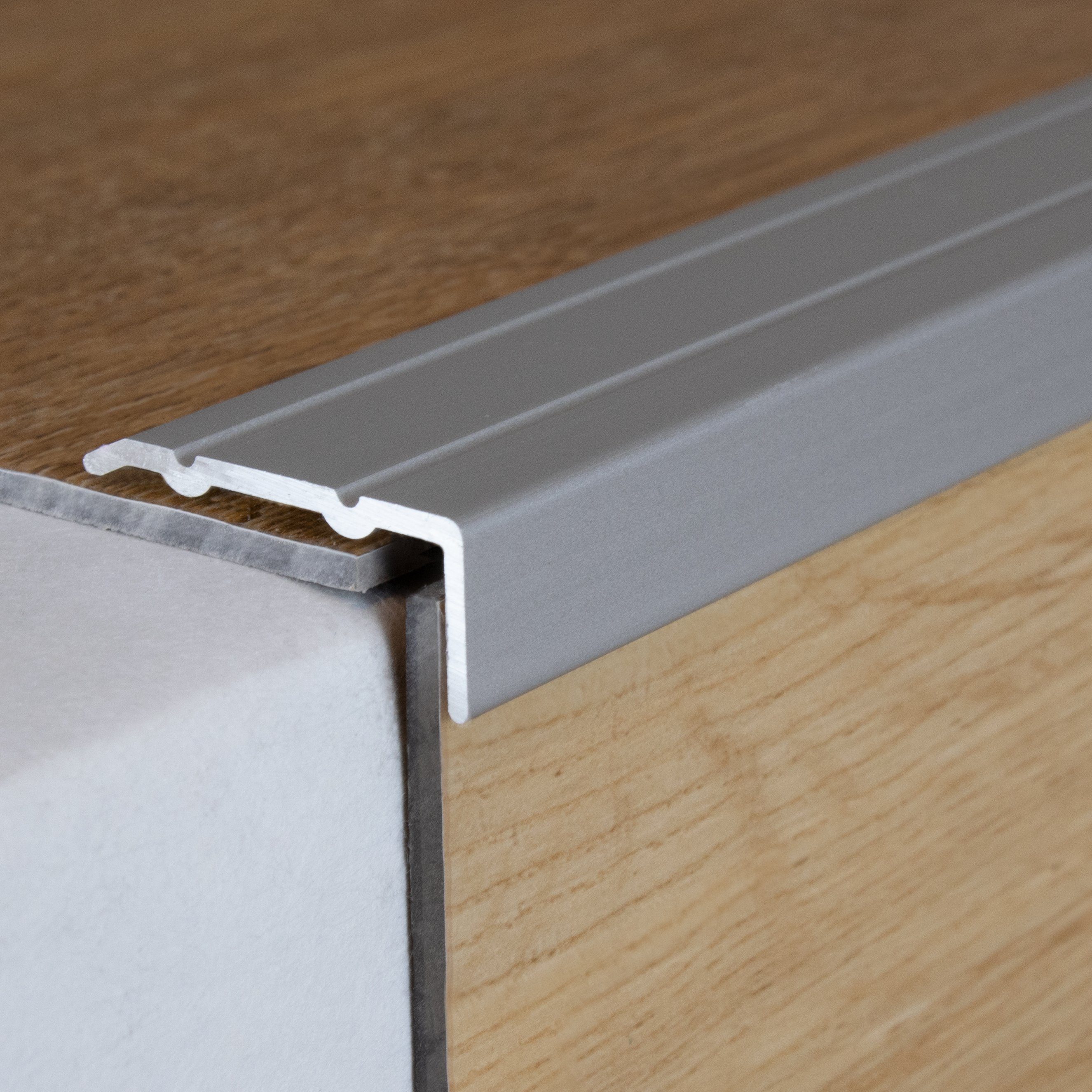 PROVISTON Winkelprofil Aluminium, 24.5 x 10 x 1000 mm, Silber, Treppenkanten Winkel