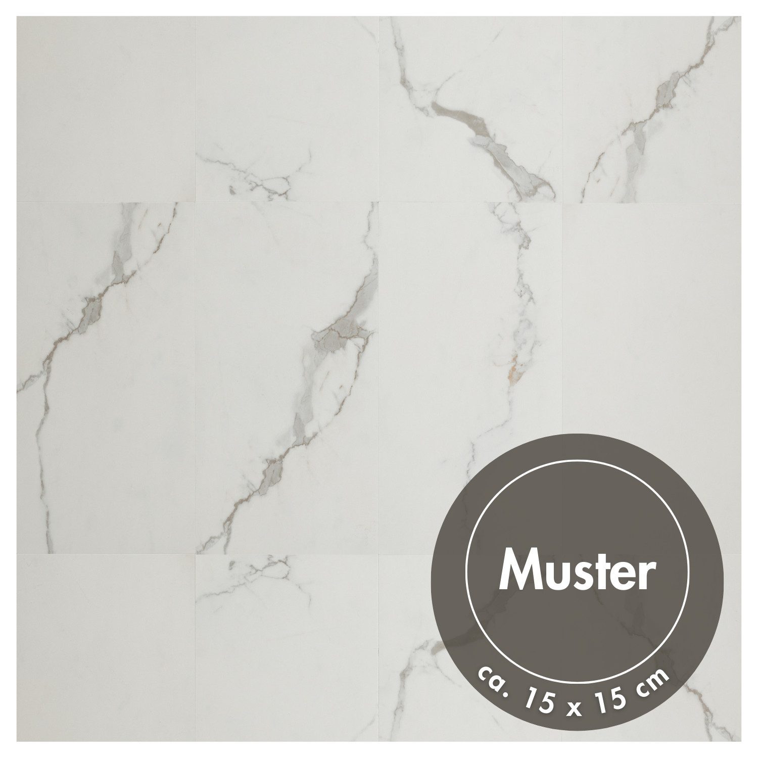 misento Designboden Vinylboden selbstklebend in Beton- und Steinoptik, 24 St., PVC Bodenbelag 4,46 m², für Fußbodenheizung, Badezimmer, Wohnräume